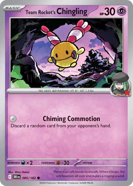 Team Rocket's Chingling, Pokémon card DRI 085 — Destined Rivals set