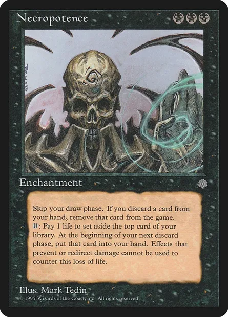 Nécropuissance, carte Magic ICE 154 — extension Ere Glaciaire
