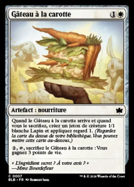 Gâteau à la carotte, carte Magic BLB 7 — extension Bloomburrow