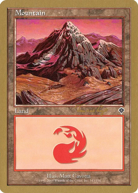 Mountain, Magic card WC01 tvdl343 — World Championship Decks 2001 set