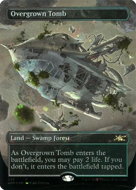 Overgrown Tomb, Magic card UNF 535 — Unfinity set