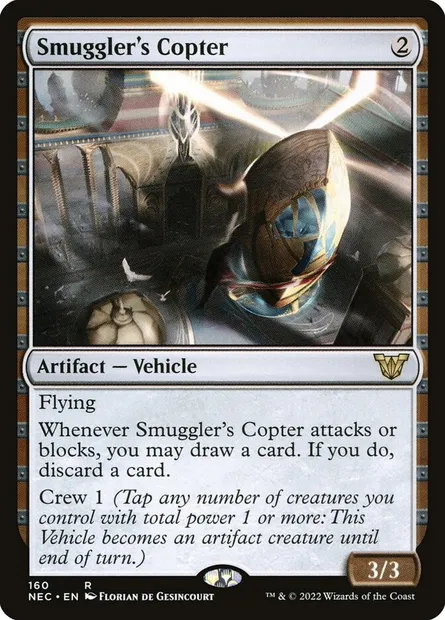 Smuggler's Copter, Magic card NEC 160 — Neon Dynasty Commander set