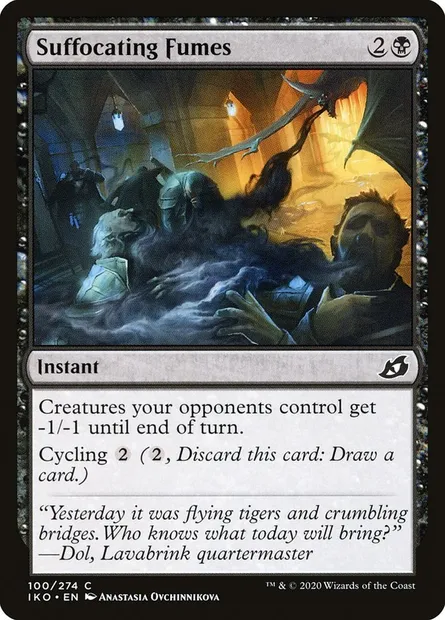 Suffocating Fumes, Magic card IKO 100 — Ikoria: Lair of Behemoths set