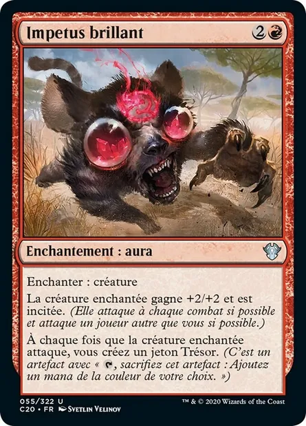 Impetus brillant, carte Magic C20 55 — extension Commander 2020