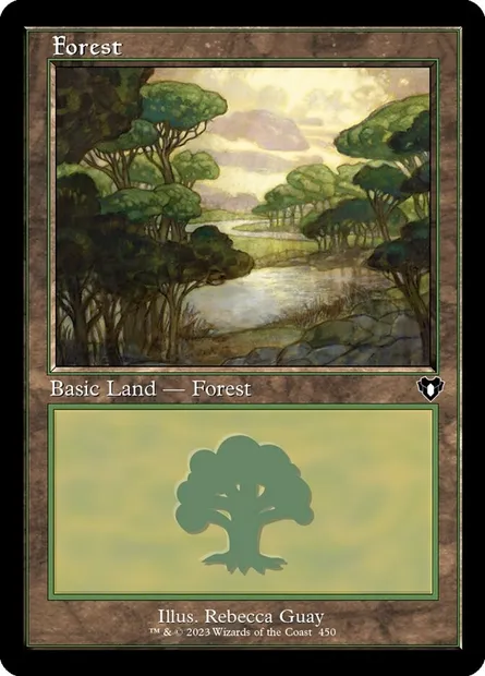 Forest, Magic card CMM 450 — Commander Masters set