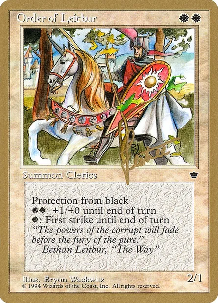 Order of Leitbur, carte Magic PTC bl16b — extension Pro Tour Collector Set