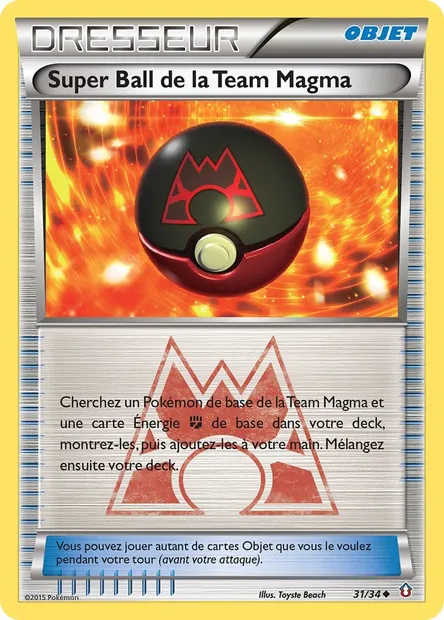 Super Ball de la Team Magma, carte Pokémon DCR 31 — extension Double Danger