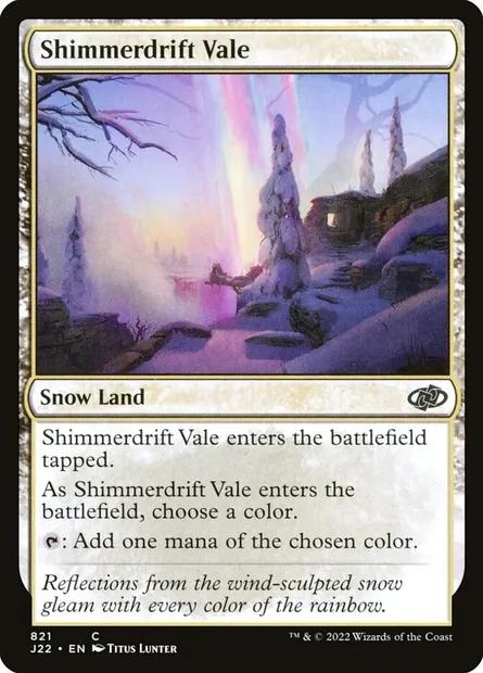 Shimmerdrift Vale, Magic card J22 821 — Jumpstart 2022 set