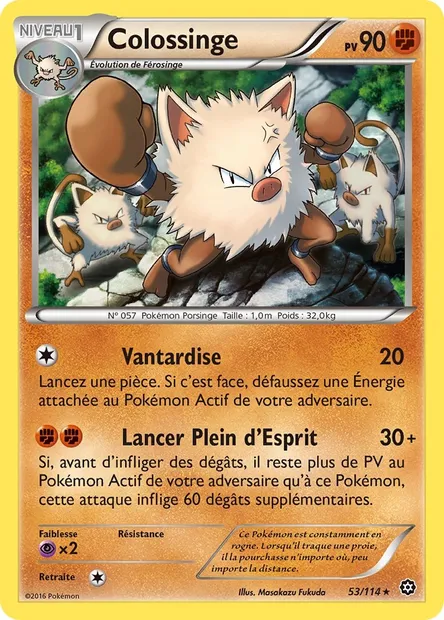 Colossinge, carte Pokémon STS 53 — extension Offensive Vapeur