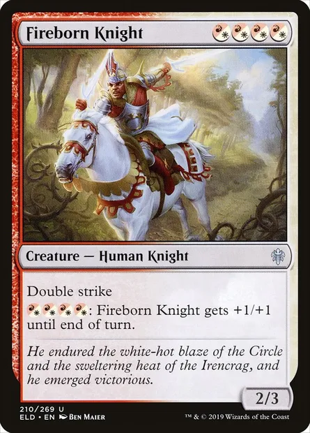 Fireborn Knight, Magic card ELD 210 — Throne of Eldraine set