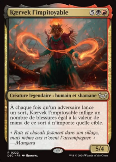Kaervek l'impitoyable, carte Magic DSC 222 — extension Duskmourn: House of Horror Commander