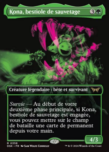 Kona, bestiole de sauvetage, carte Magic DSK 358 — extension Duskmourn: House of Horror