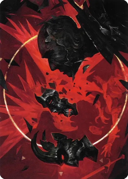 Abrade // Abrade, Magic card AVOW 38 — Crimson Vow Art Series set