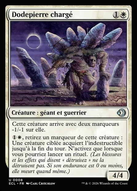 Dodepierre chargé, carte Magic ECL 8 — extension Lorwyn Eclipsed