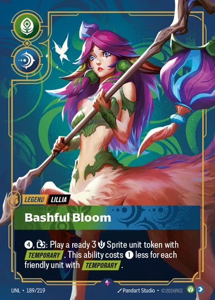 Bashful Bloom, Riftbound card UNL 189 — Unleashed set