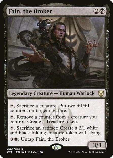 Fain, the Broker, Magic card C21 40 — Commander 2021 set