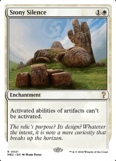 Stony Silence, Magic card MB2 21 — Mystery Booster 2 set