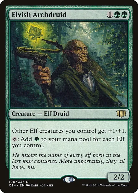 Elvish Archdruid, Magic card C14 190 — Commander 2014 set
