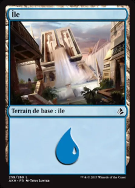 Île, carte Magic AKH 259 — extension Amonkhet