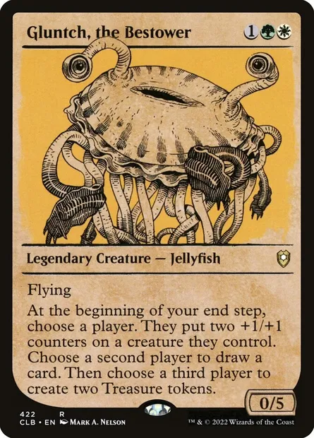 Gluntch, the Bestower, Magic card CLB 422 — Commander Legends: Battle for Baldur's Gate set