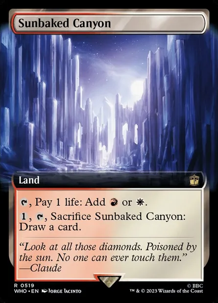 Sunbaked Canyon, Magic card WHO 519 — Doctor Who set