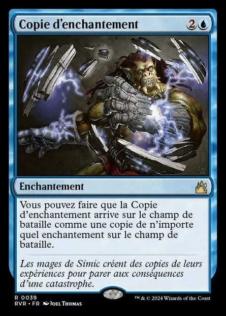 Copie d'enchantement, carte Magic RVR 39 — extension Ravnica Remastered