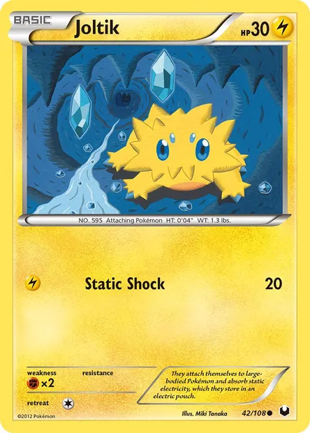 Joltik, Pokémon card DEX 42 — Dark Explorers set