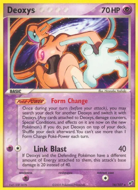 Deoxys, Pokémon card DX 16 — Deoxys set