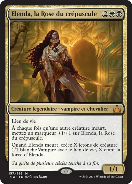 Elenda, la Rose du crépuscule, carte Magic RIX 157 — extension Les combattants d'Ixalan