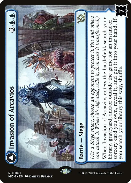 Invasion d'Arcavios // Invocation des Fondateurs, carte Magic PMOM 61s — extension March of the Machine Promos