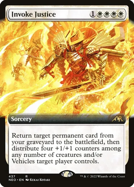 Invoke Justice, Magic card NEO 437 — Kamigawa: Neon Dynasty set