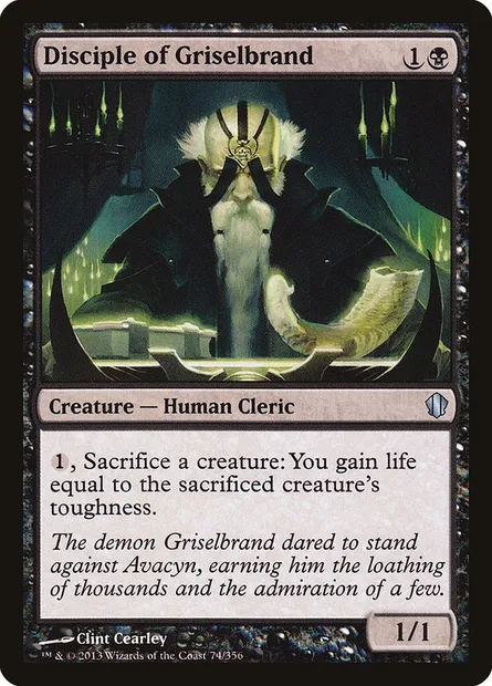 Disciple of Griselbrand, Magic card C13 74 — Commander 2013 set