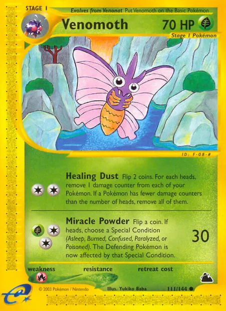 Venomoth, Pokémon card SK 111 — Skyridge set