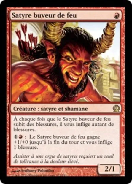 Satyre buveur de feu, carte Magic THS 122 — extension Theros