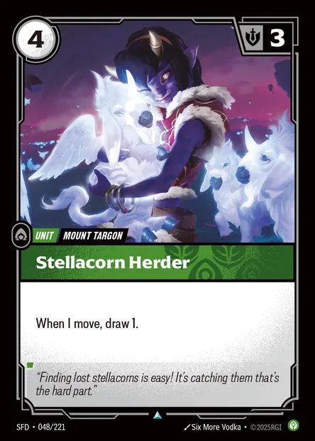 Stellacorn Herder, Riftbound card SFD 048 — Spiritforged set