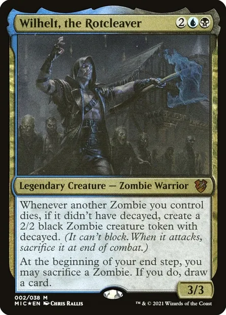 Wilhelt, the Rotcleaver, Magic card OMIC 2 — Midnight Hunt Commander Display Commanders set