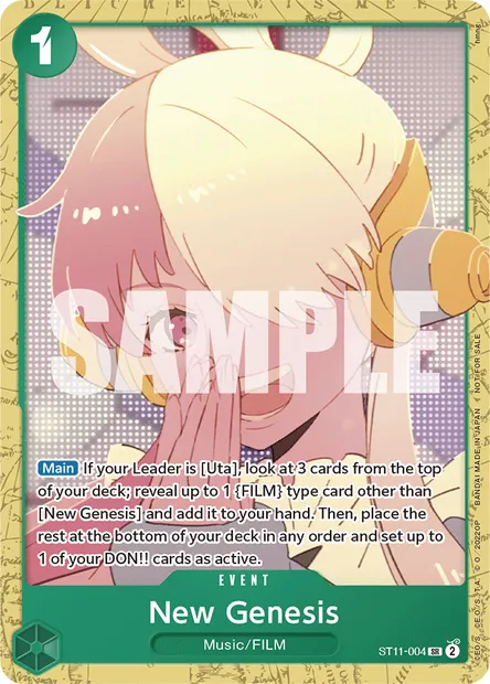 New Genesis, One Piece card ST11-004 — Uta set