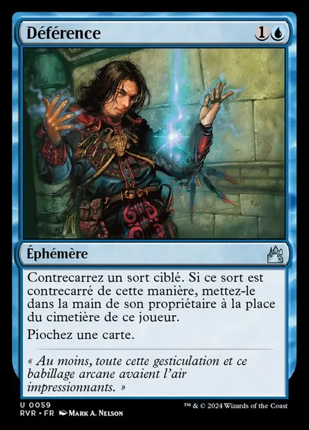 Déférence, carte Magic RVR 59 — extension Ravnica Remastered