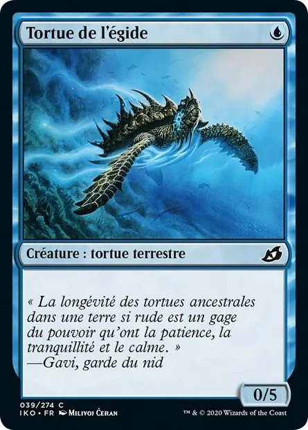 Tortue de l'égide, carte Magic IKO 39 — extension Ikoria: Lair of Behemoths