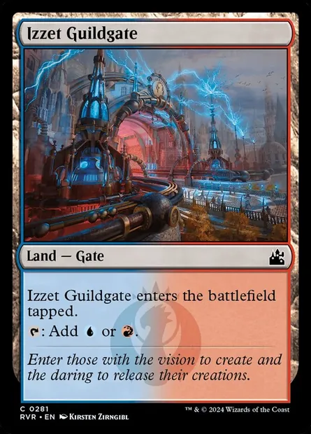 Izzet Guildgate, Magic card RVR 281 — Ravnica Remastered set