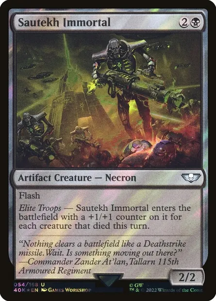 Immortel Sautekh, carte Magic 40K 54★ — extension Warhammer 40,000 Commander