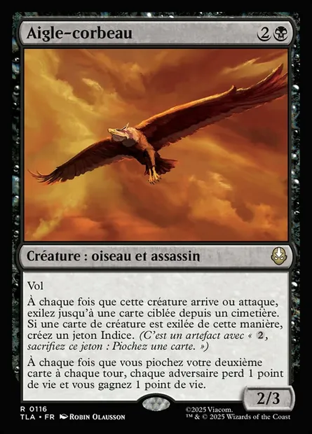 Aigle-corbeau, carte Magic TLA 116 — extension Avatar: The Last Airbender