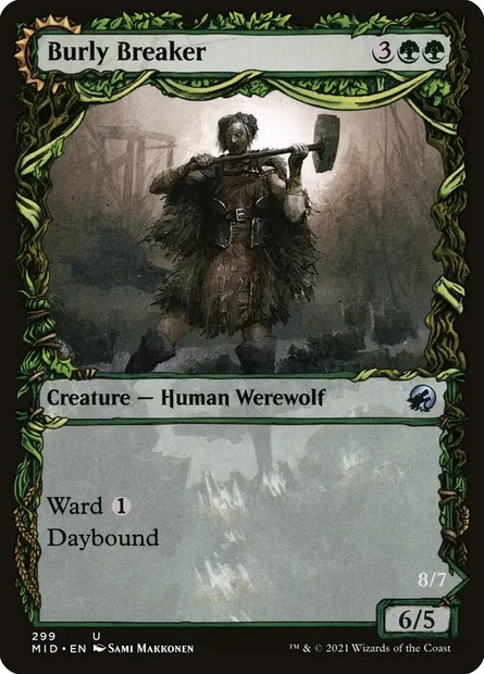 Briseur baraqué // Démolisseur Noiresouche, carte Magic MID 299 — extension Innistrad : chasse de minuit