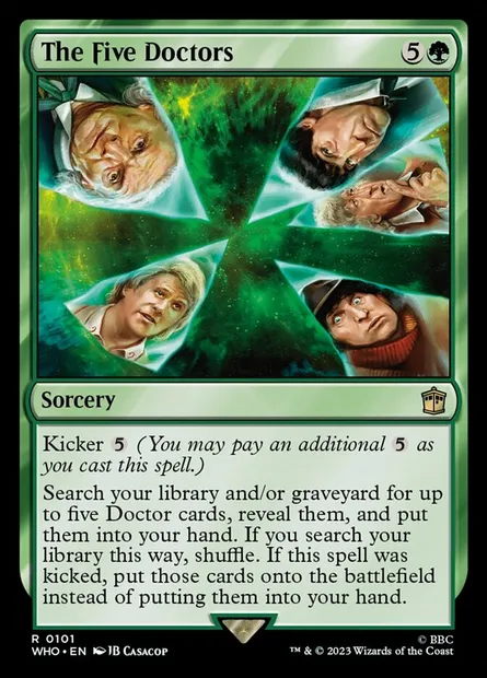 The Five Doctors, Magic card WHO 101 — Doctor Who set