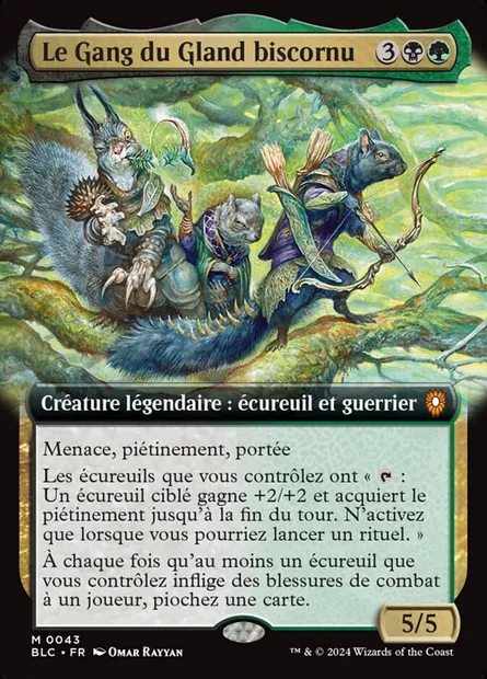 Le Gang du Gland biscornu, carte Magic BLC 43 — extension Bloomburrow Commander