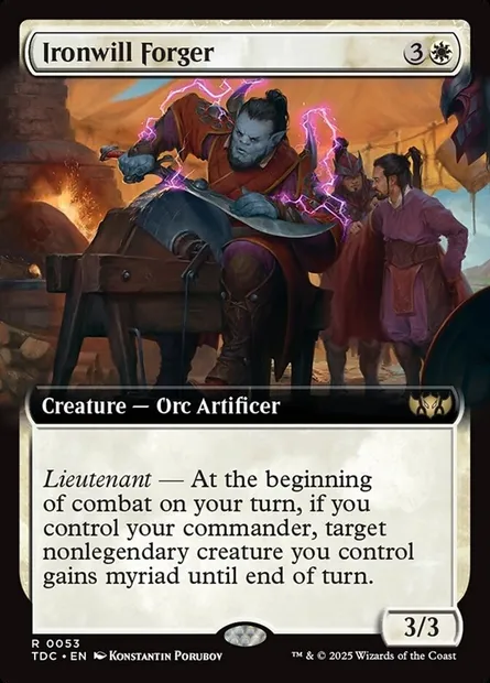 Ironwill Forger, Magic card TDC 53 — Tarkir: Dragonstorm Commander set