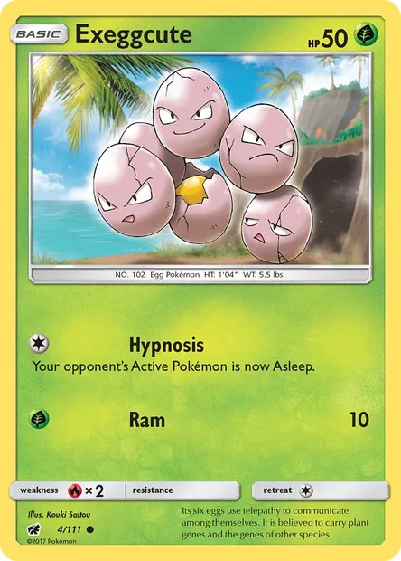 Exeggcute, Pokémon card CIN 4 — Crimson Invasion set