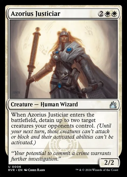 Azorius Justiciar, Magic card RVR 6 — Ravnica Remastered set