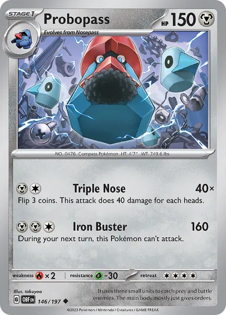 Probopass, Pokémon card OBF 146 — Obsidian Flames set
