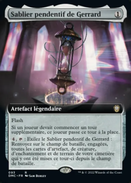 Sablier pendentif de Gerrard, carte Magic DMC 93 — extension Dominaria United Commander